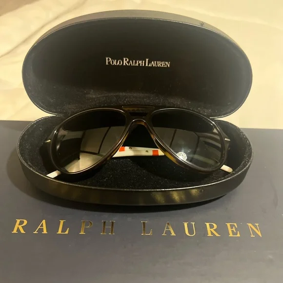 Polo Ralph Lauren Unisex Aviator Sunglasses Tortoise Frames